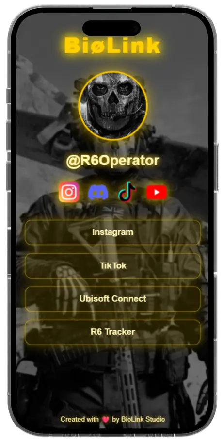 Template BioLink Call of Duty