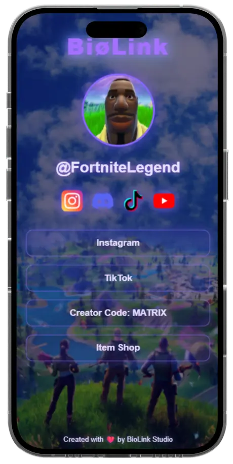 Template BioLink Fortnite