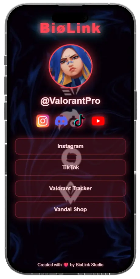 Template BioLink Valorant